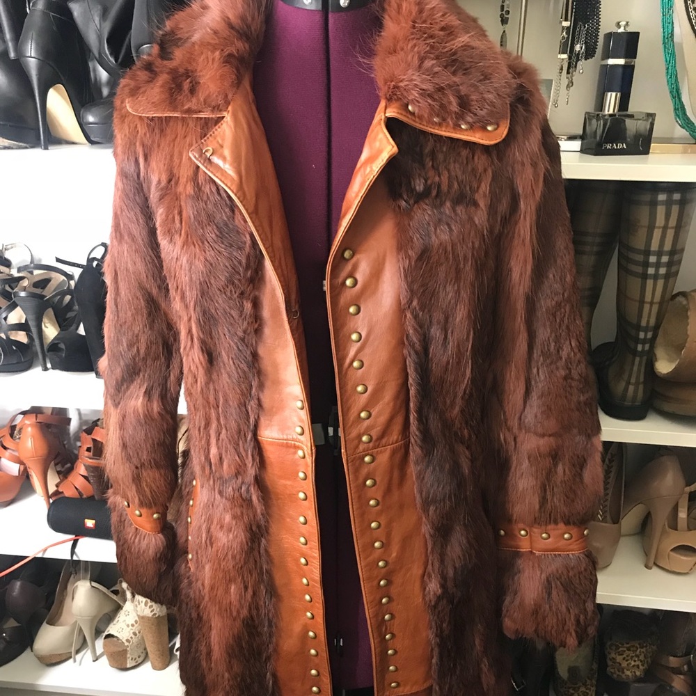 Gorgeous real fur long jacket Guess